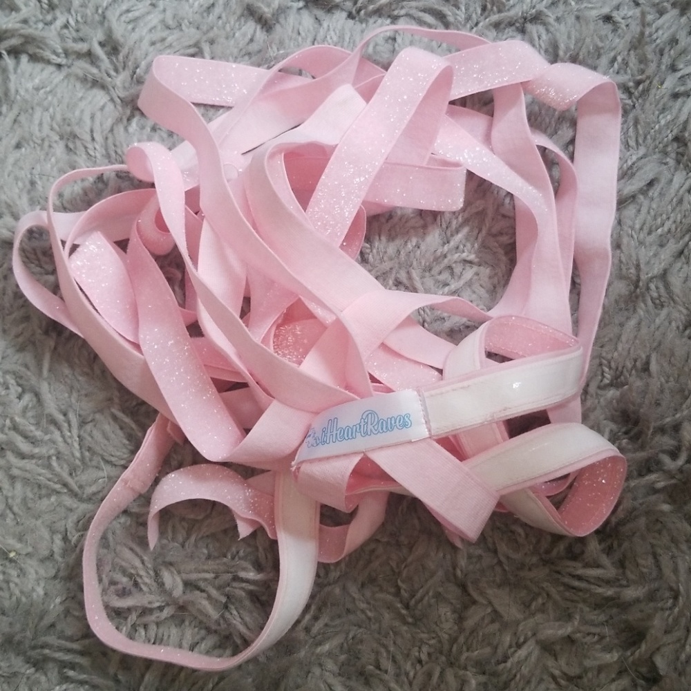 Pair Of Non-Slip Pink Leg Wraps